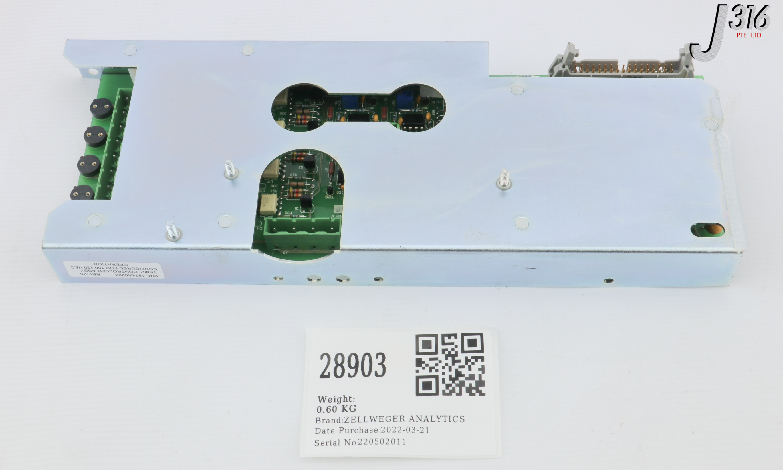 SOLD‼️ 28903 ZELLWEGER ANALYTICS PCB, TEMP. CTLR ASSY, 100/120VAC